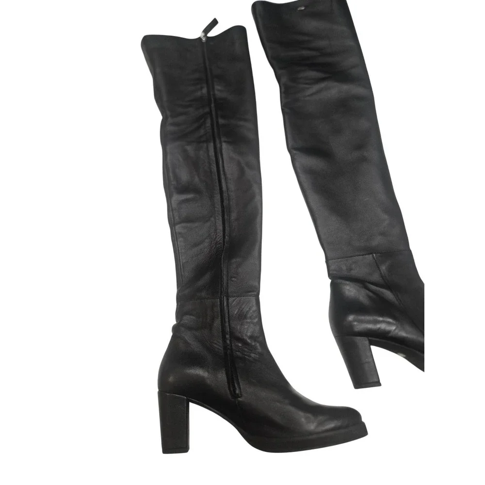 Fernando Berlin Frederique Bel 595 Over The Knee Black Leather‎ Boots EU 39